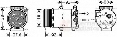 VAN WEZEL 1800k477 -  Компрессор, кондиционер